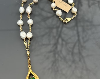 Lucky Shamrock wishbone necklace