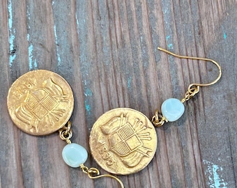 Sunken treasure Earrings with Peruvian opal