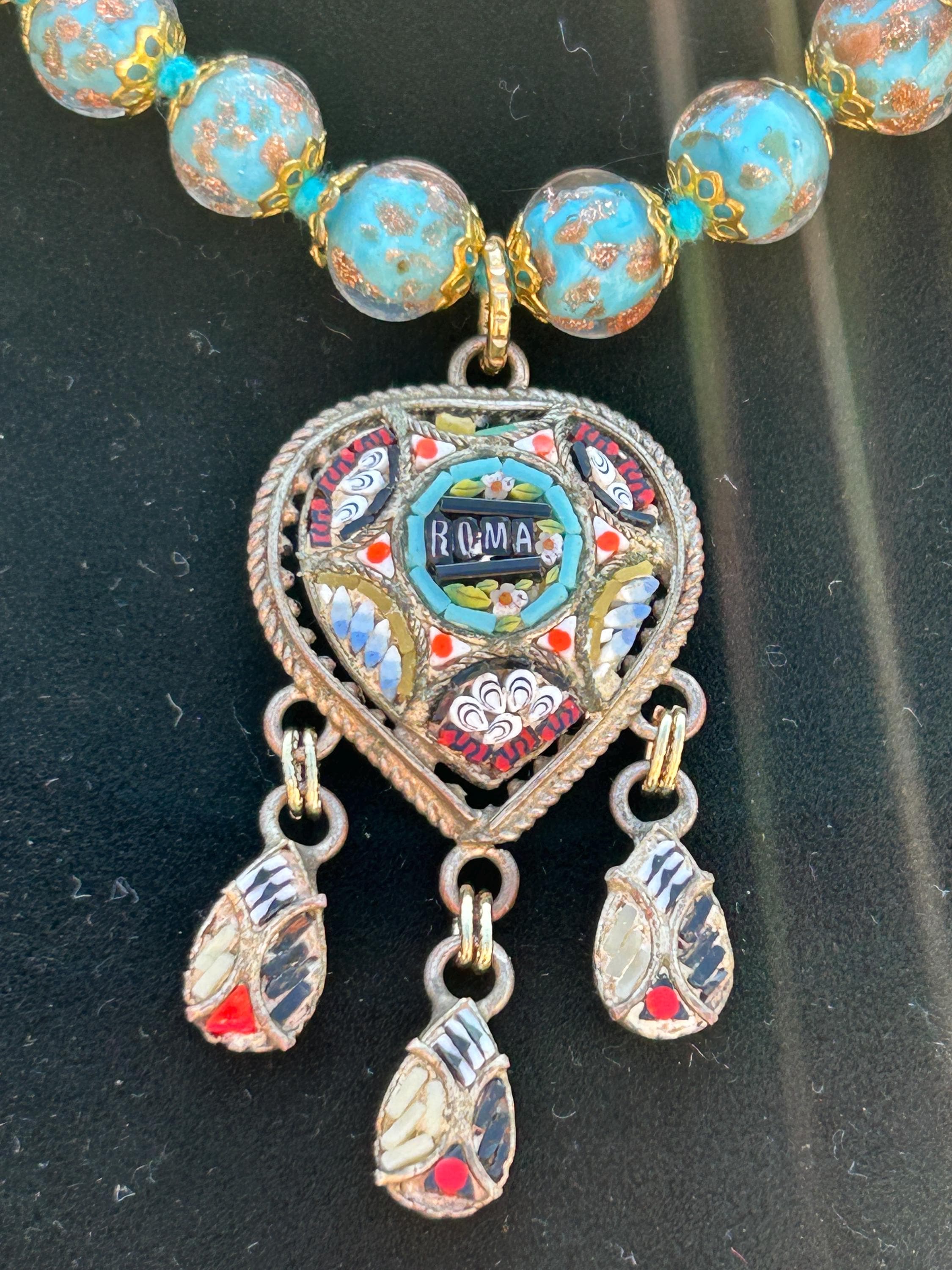 Rome Mosaic Necklace - Etsy Rome Mosaic Necklace - Etsy