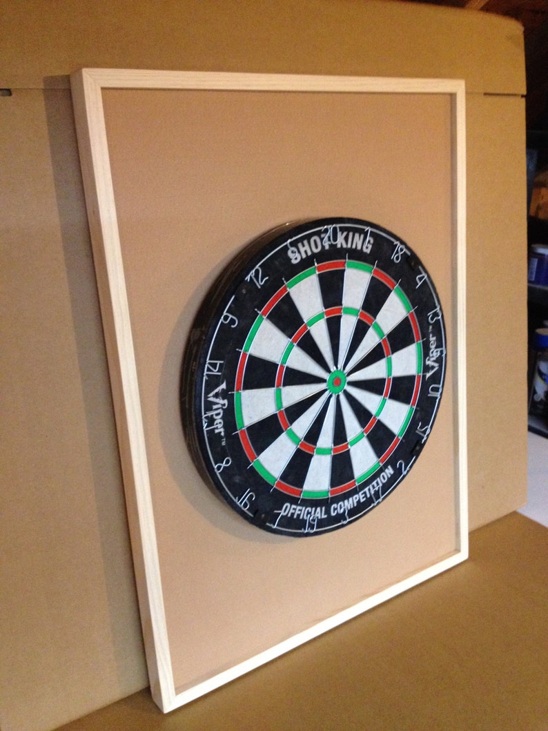 Tan & Natural Pine Trim Dart Wall Protector Backboard for Etsy