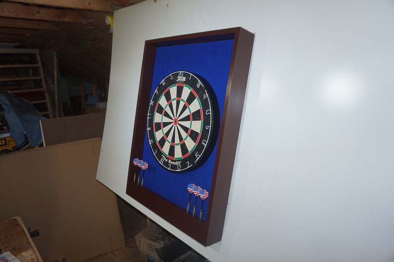 Royal Blue & Mahogany Colored Trim Dart Board Etsy