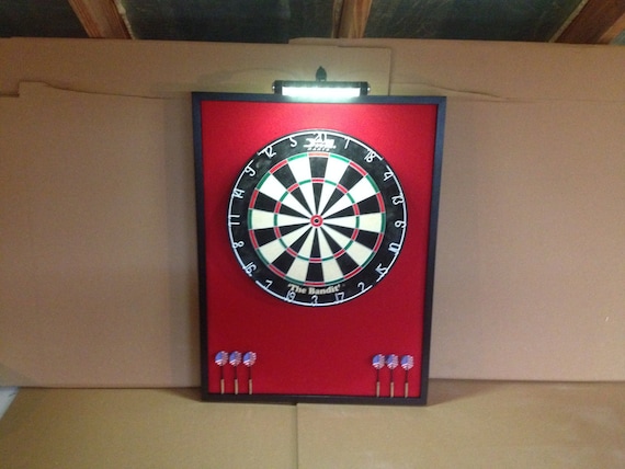 Raised Center Led Lighted Custom Dart Board Backboard 24 Etsy