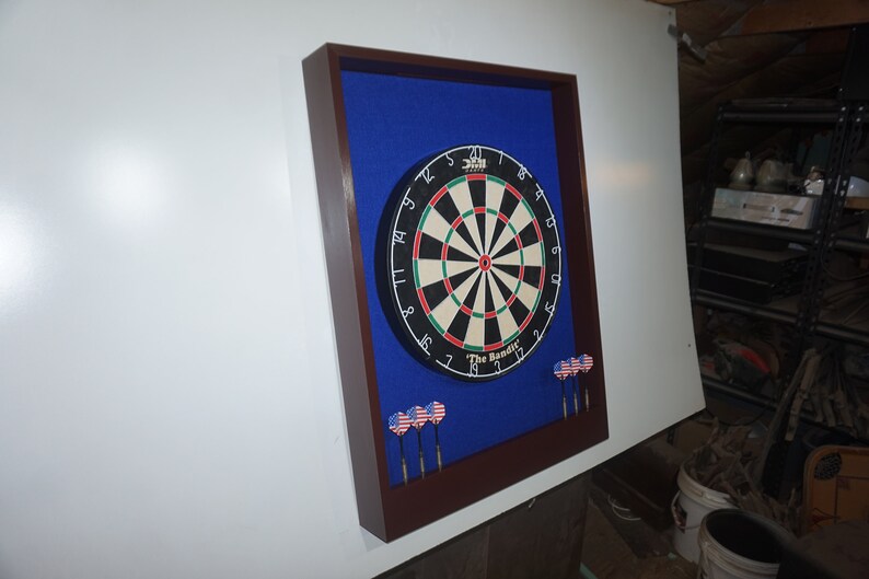 Royal Blue & Mahogany Colored Trim Dart Board Etsy