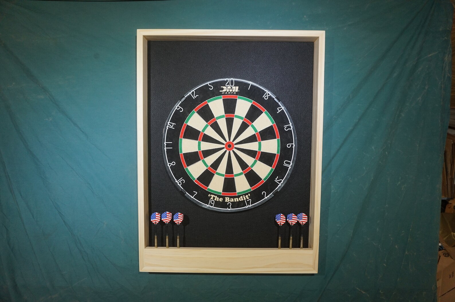Black & Natural Pine Trim Dart Board Backboard/surround Etsy