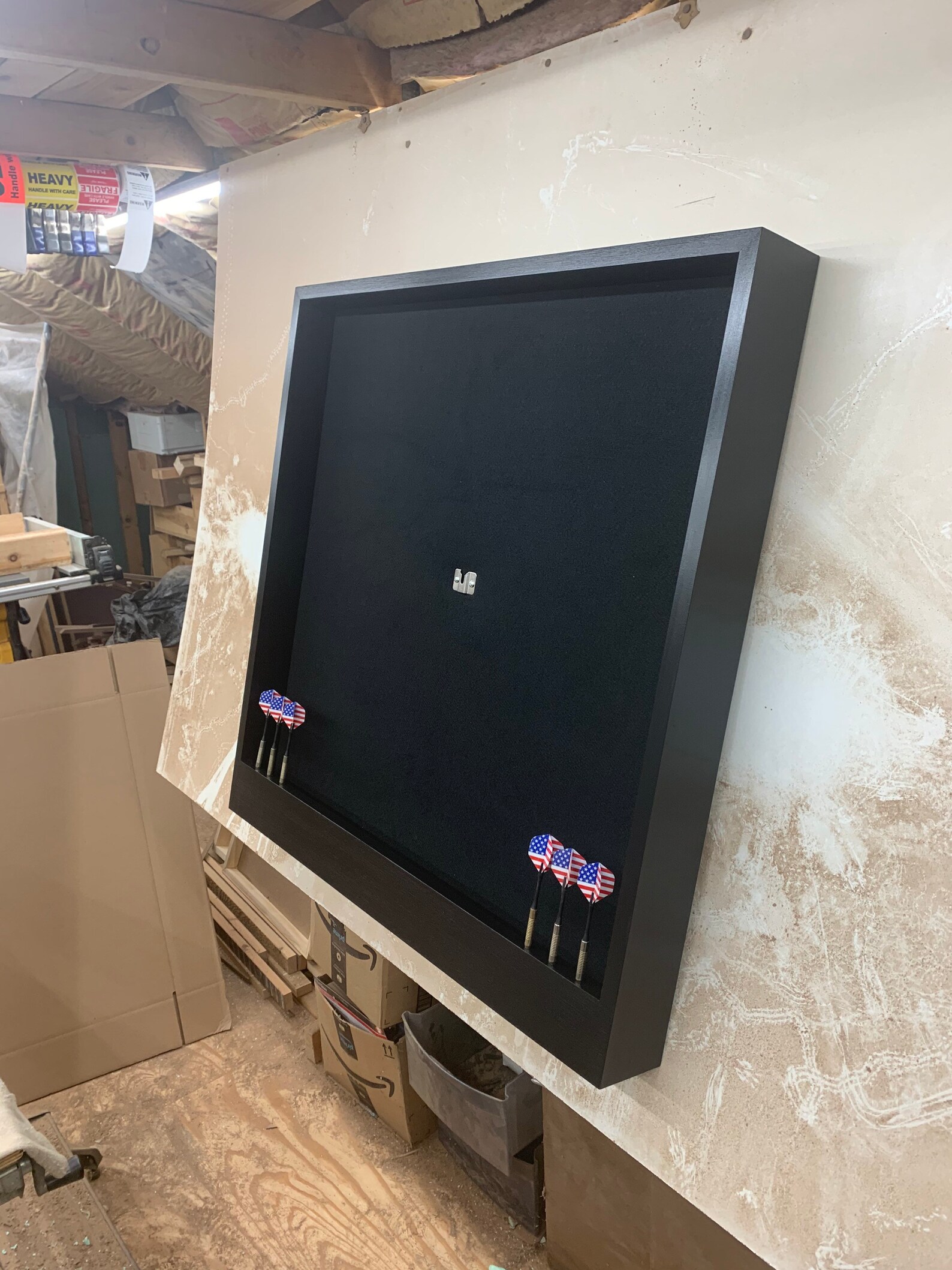 All Black Dart Board Backboard Oversized 32 X 32 Surround Etsy