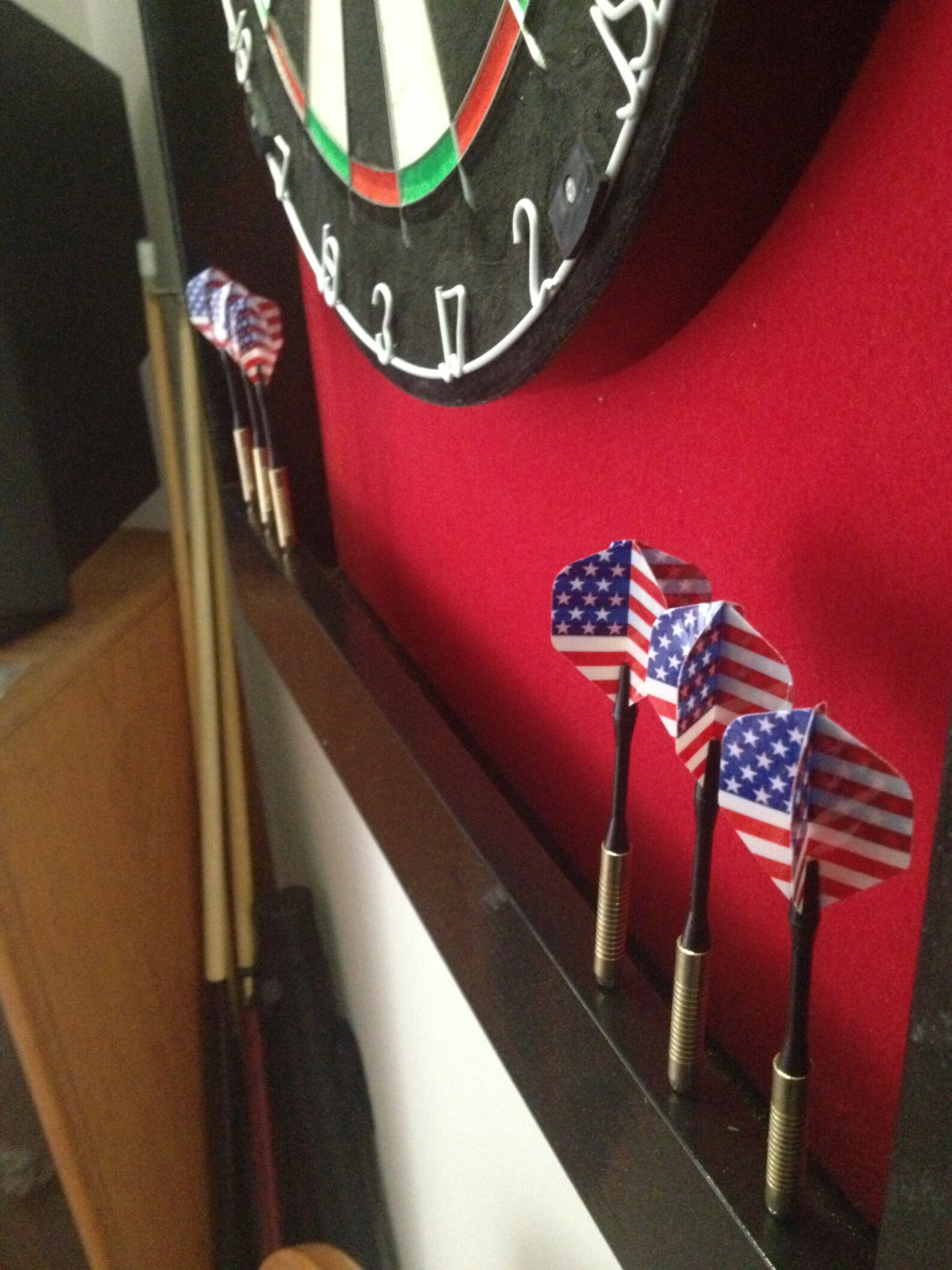 LED Lighted Custom Dart Board Backboard Red & Black Trim Etsy