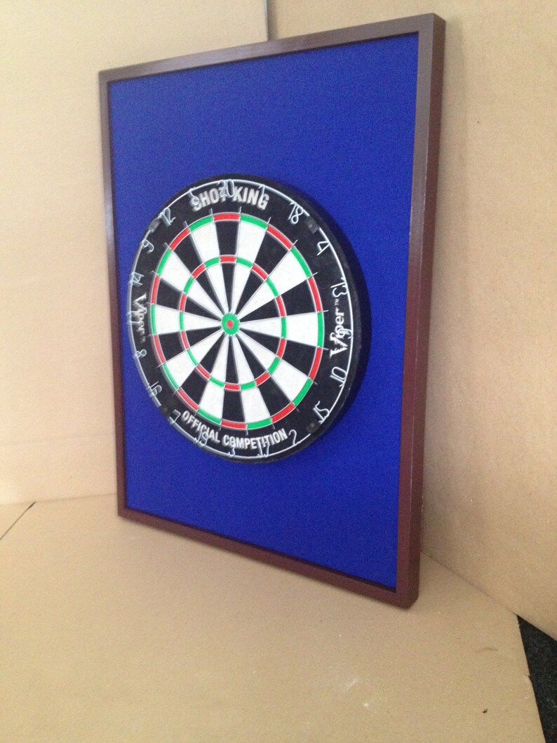 Royal Blue W/mahogany Colored Trim Dart Board Etsy