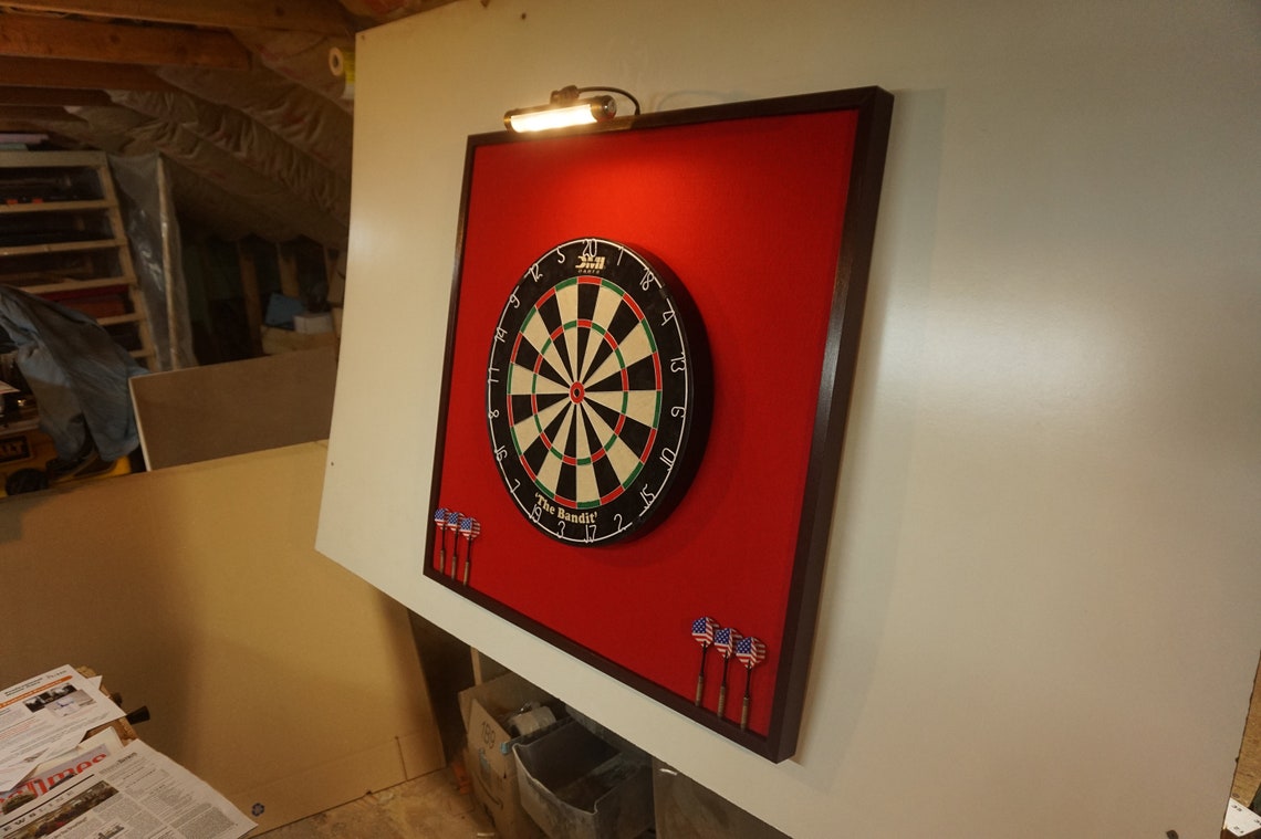 LED Lighted Custom Dart Board & Dart Storage/display Etsy
