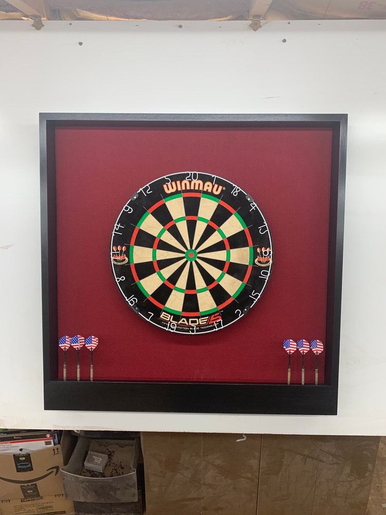 Ruby & Black Dart Board Backboard Oversized 32 X 32 Surround Etsy