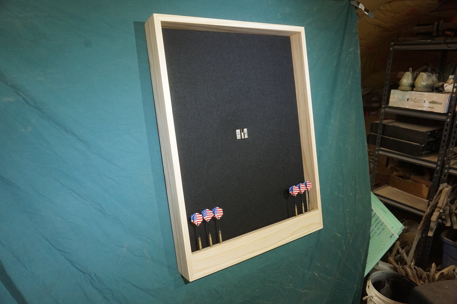 Black & Natural Pine Trim Dart Board Backboard/surround Etsy