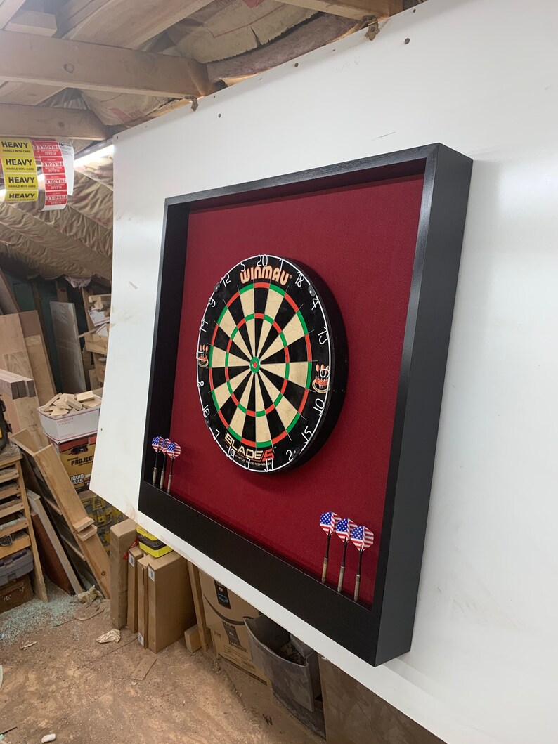 Ruby & Black Dart Board Backboard Oversized 32 X 32 Surround Etsy
