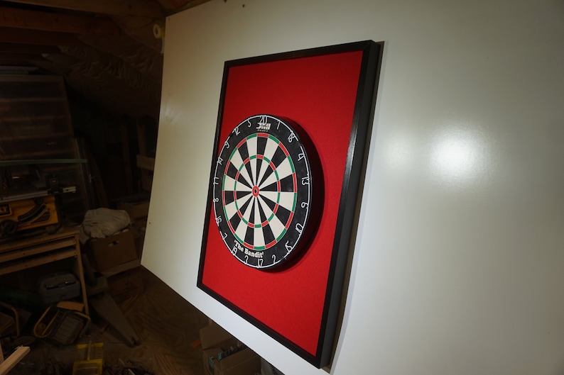Red & Black Trim Dart Board Backboard/surround Dartboard Wall Etsy