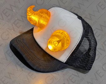 LED magnetic horn prop DIY ( costume, Halloween, cosplay, convention, headwear, hat )