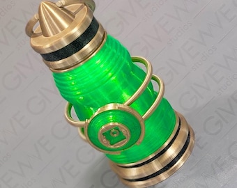 Bottiglia d'acqua a batteria da 473 ml (16 oz) con luce verde fai-da-te a forma di lanterna verde: accessorio per cosplay con LED
