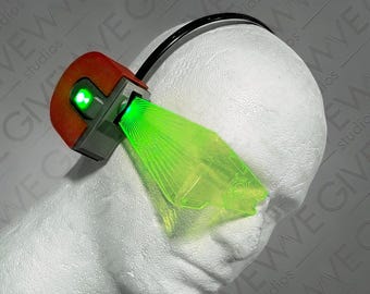 Telemetro a LED fai-da-te Star Fox McCloud da installare sulla visiera.