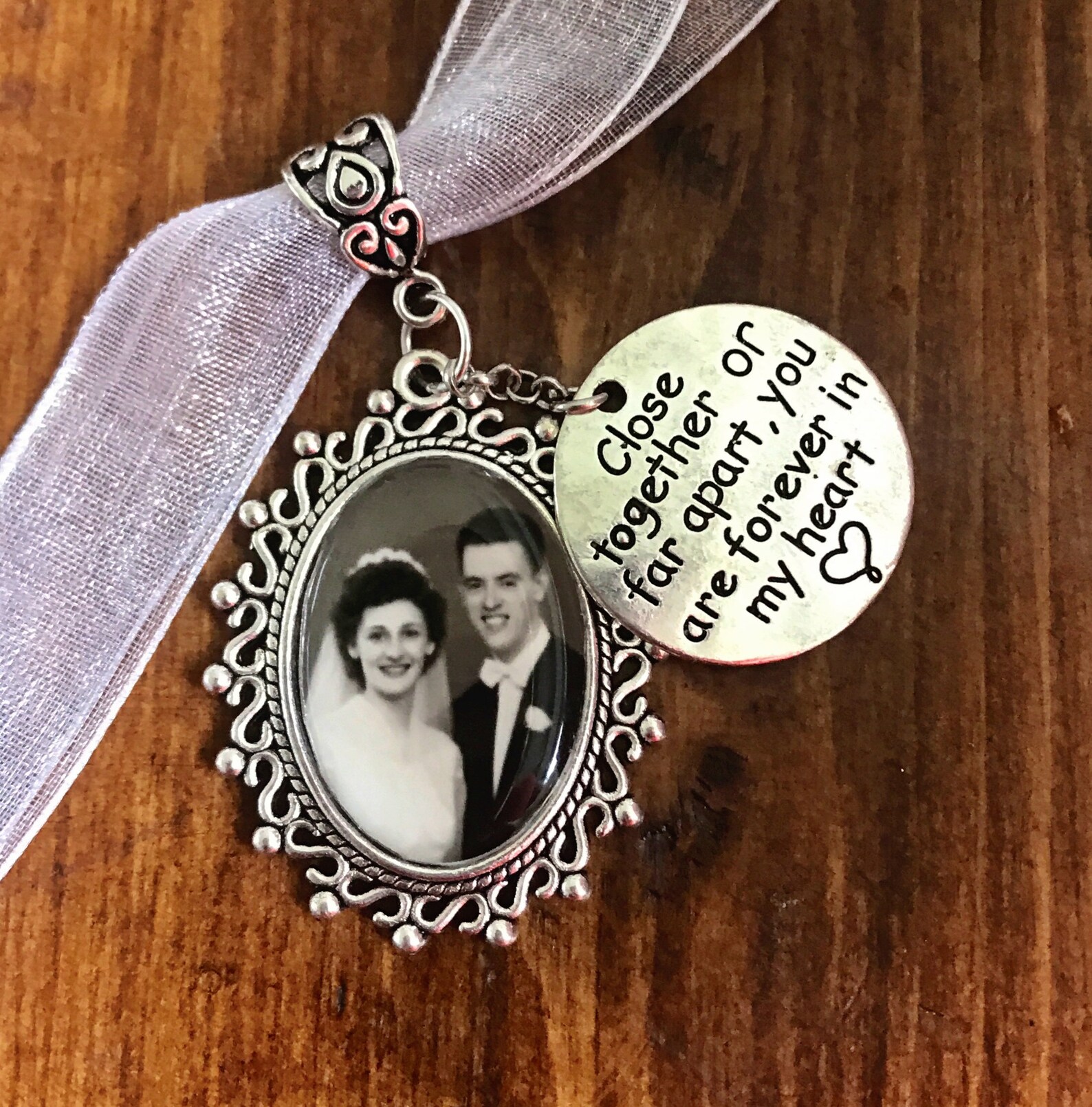 2 Wedding Bouquet charm kit Photo Pendants charms for family Etsy