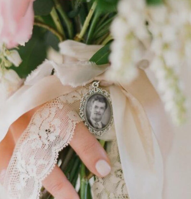 2 Wedding Bouquet charm kit Photo Pendants charms for family Etsy