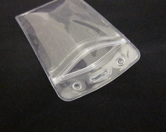 vertical id badge holder etsy