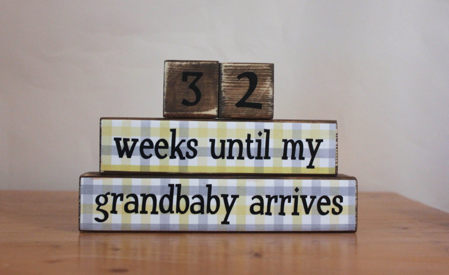 Grandparents Countdown Blocks. Pregnancy Countdown Blocks. Etsy