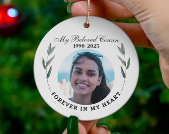 Personalized Cousin Memorial Ornament In Memory Of Cousin Bereavement Ornament Cousin Sympathy Gift Cousin Remembrance Decoration Grief Gift