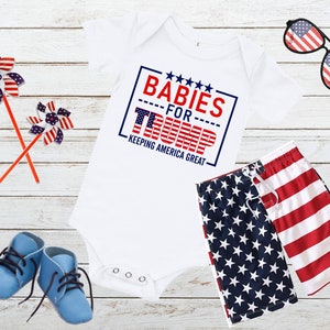Babies For Trump Bodysuit, Trump Baby Gift, MAGA Baby Trump 2024 Baby Outfit, Trump For President, Trump Baby Clothes, Trump Baby Shower