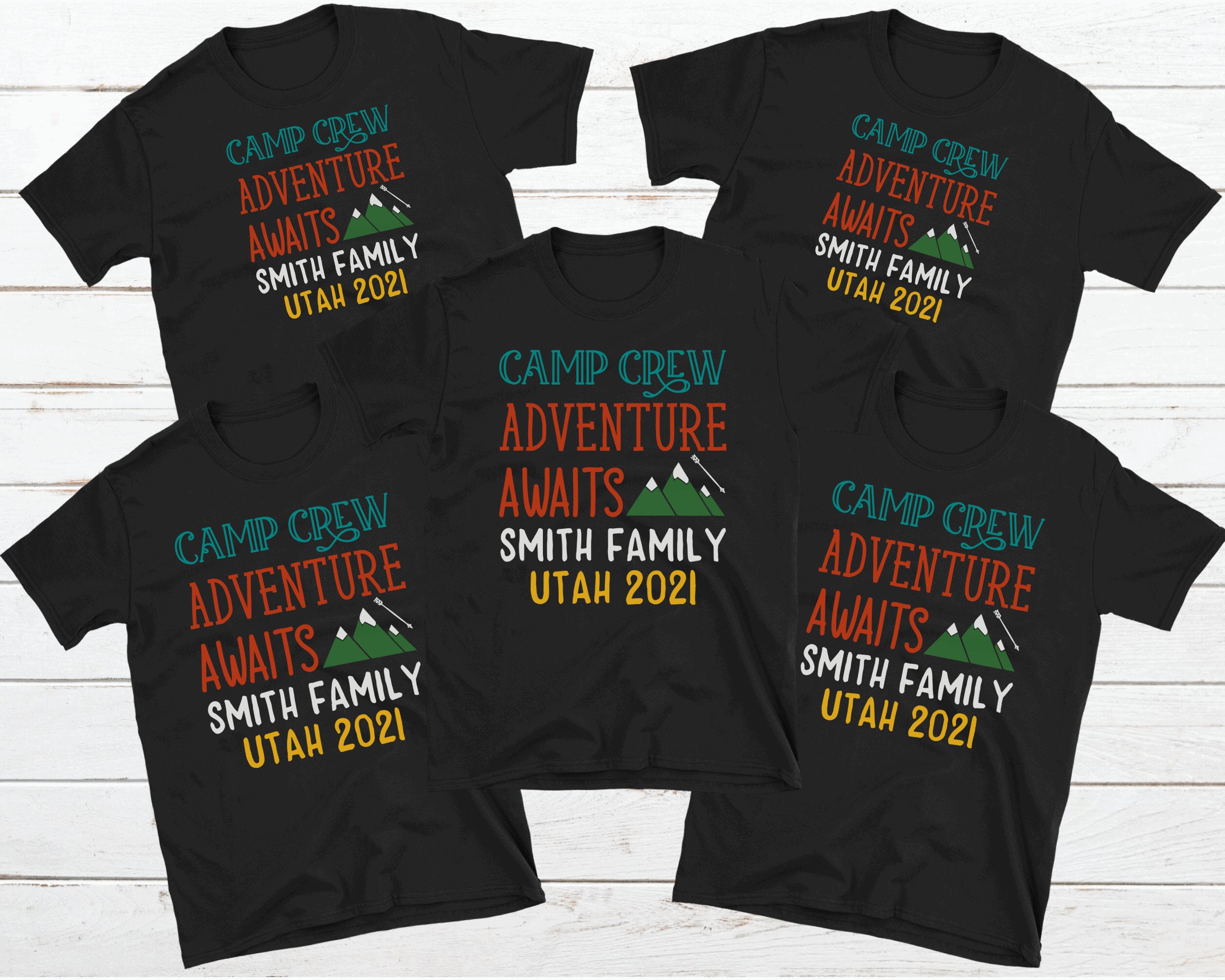Personalized Family Camping Tshirt Custom Camp Crew Shirt Etsy
