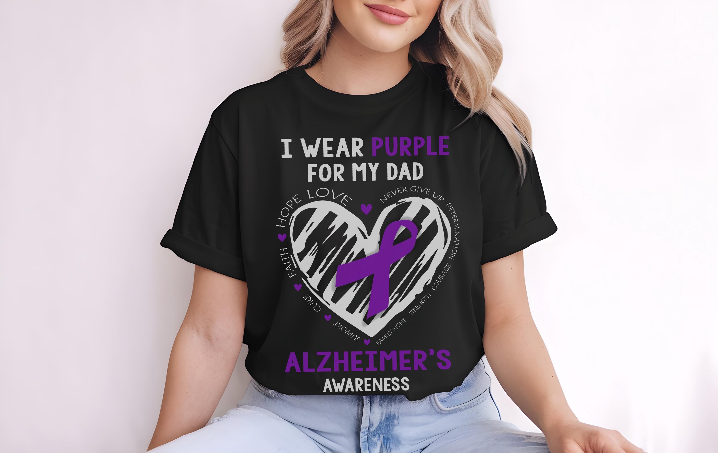 Camiseta de concienciación sobre el Alzheimer \, image size:3000x1892