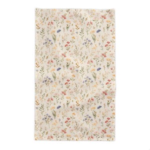 Wildflower Tablecloth Garden Tea Party Table Linens Floral Table Cover Spring Tablescape For Baby Shower Bridal Shower Birthday Host Gifts image 13