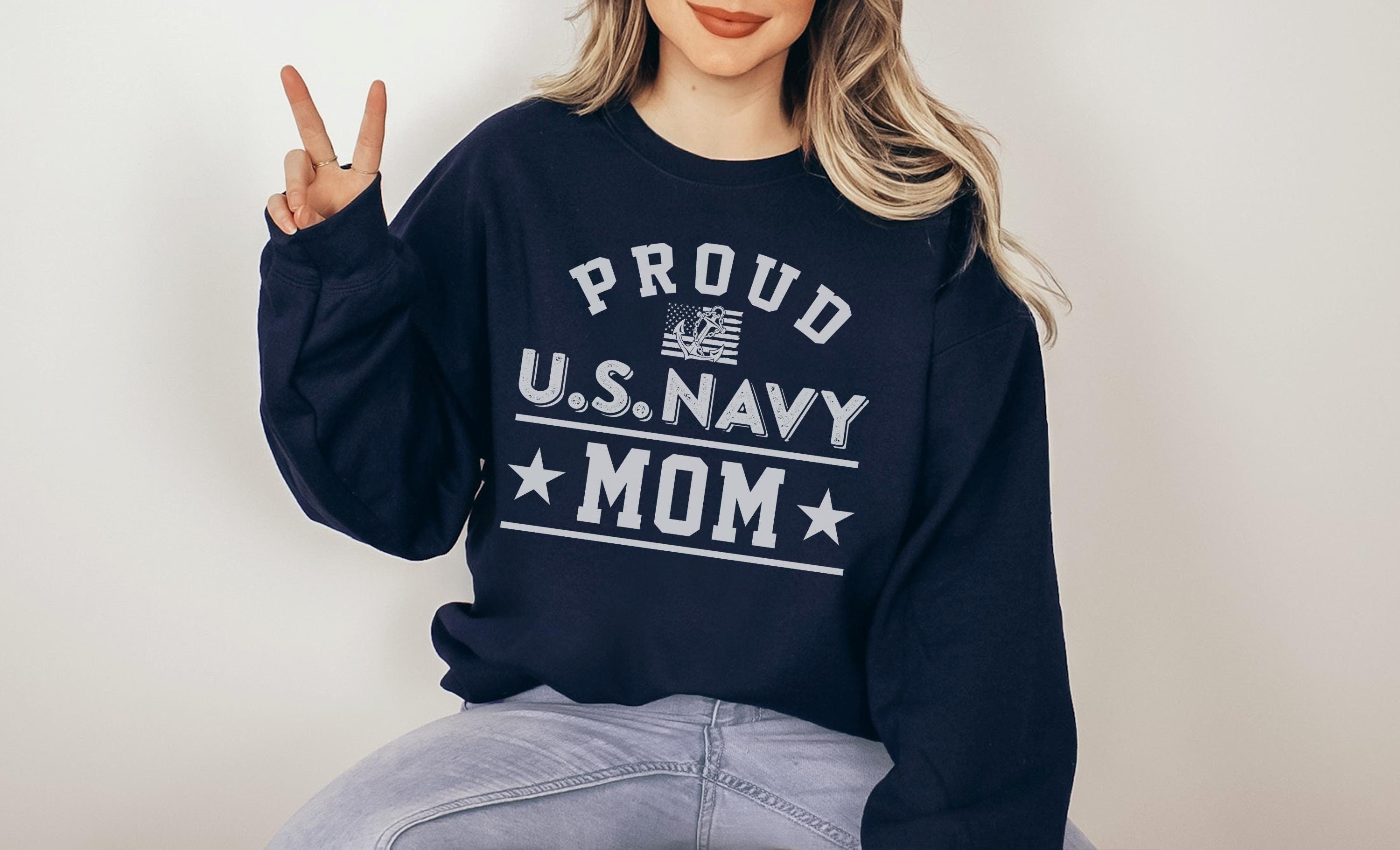 Navy Mom Sweatshirt Hoodie Etsy UK