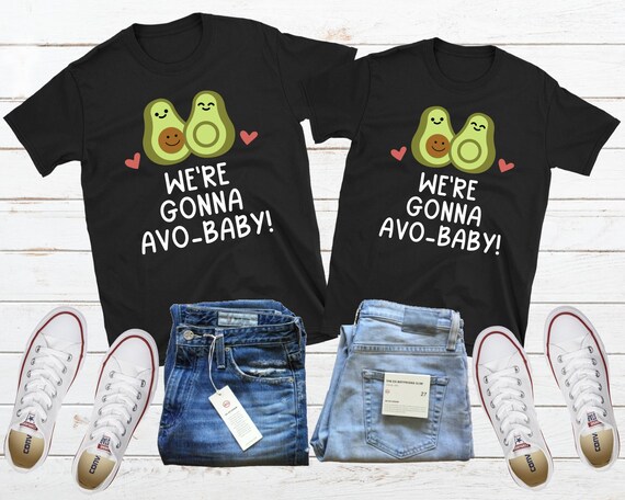 Camisa de anuncio de embarazo de pareja de aguacate camisa de