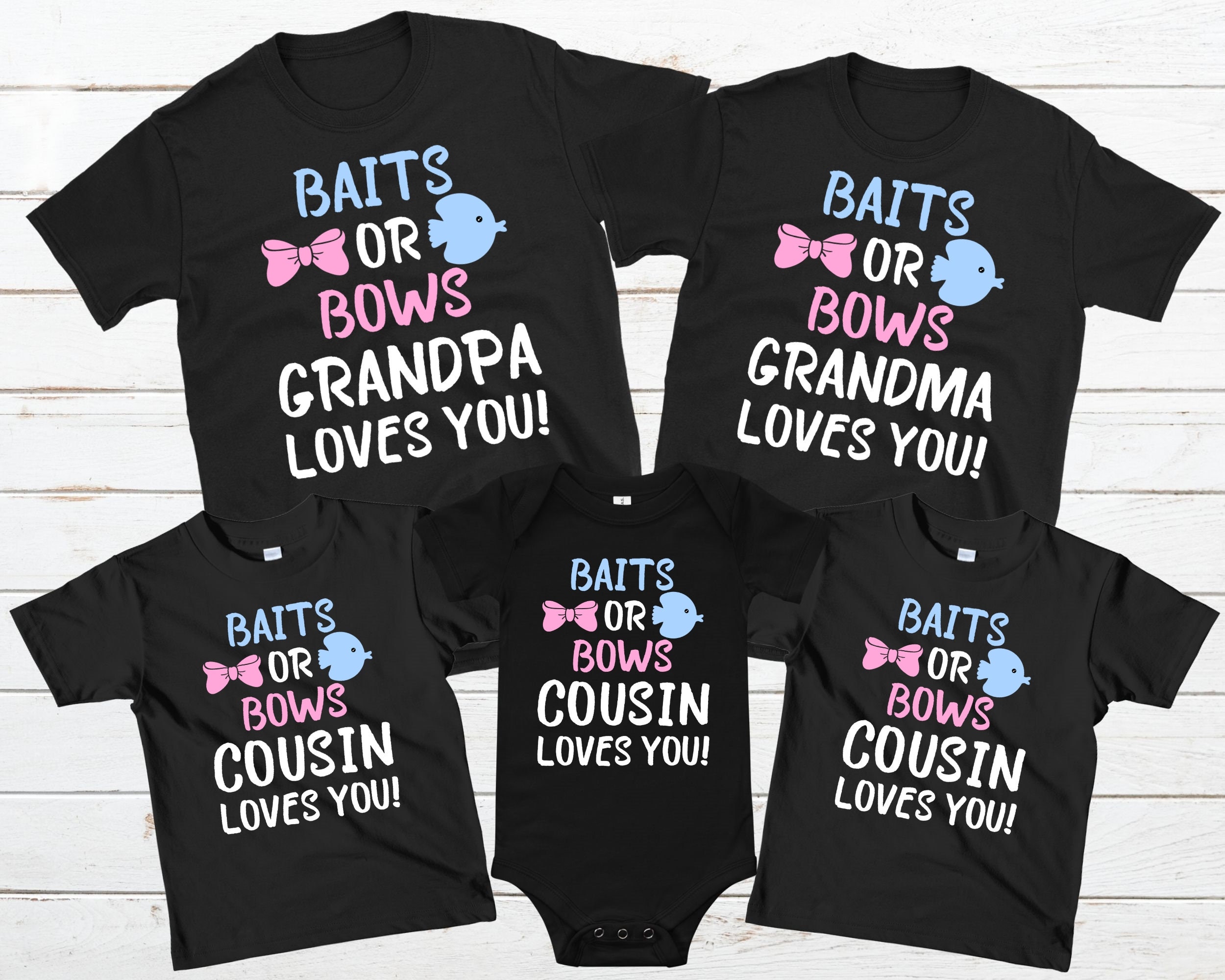 RD Mens Gender Reveal Party Design for a Fishing Dad T-Shirt - Buy