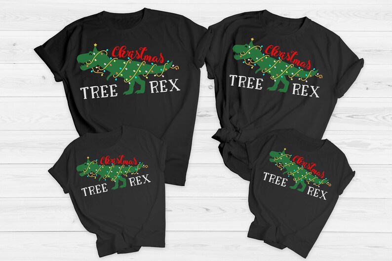 Personalized T-rex Dinosaur Family Christmas Pajamas Christmas - Etsy