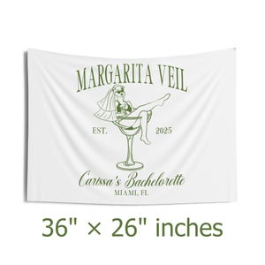 Margarita Themed Bachelorette Photo Backdrop Custom Margarita Veil Bach ...