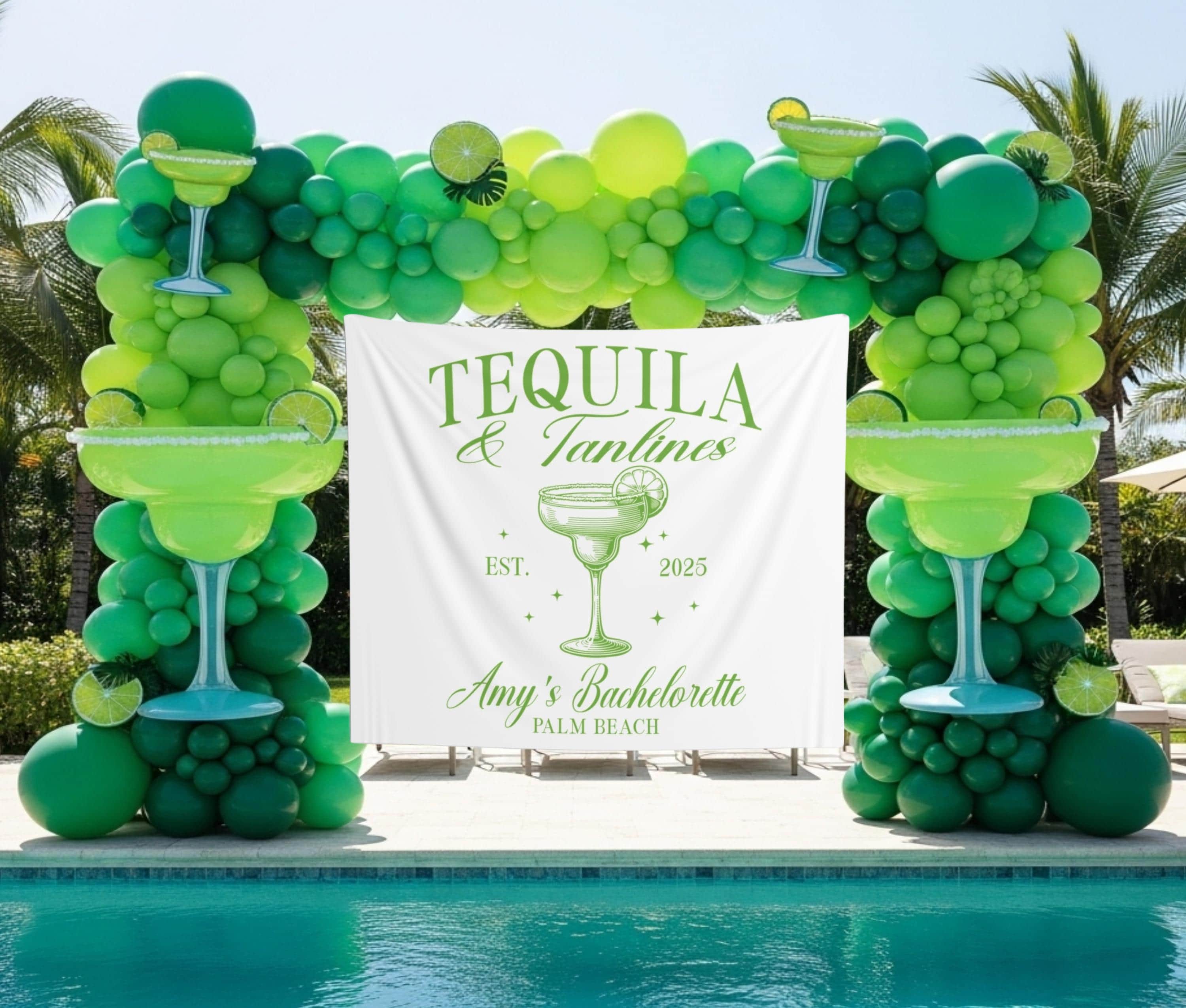 Tequila & Tanlines Bachelorette Photo Backdrop Tequila Bach Party ...