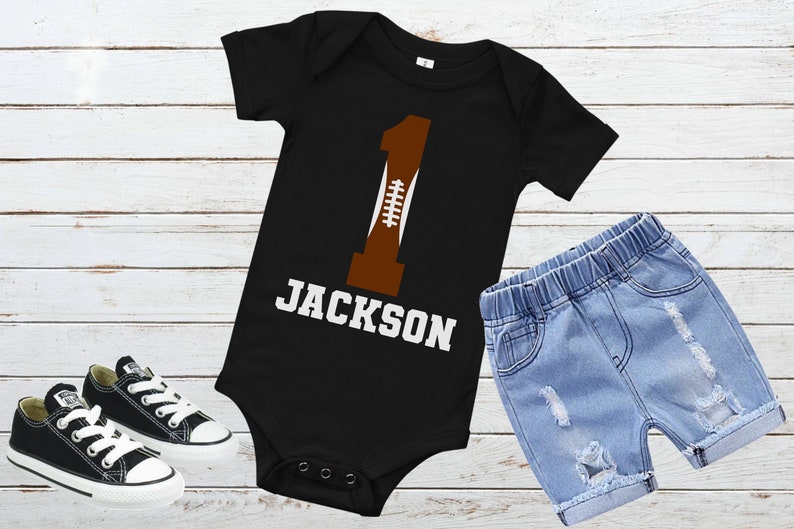 Personalized Football 5th Birthday Shirt, Boys Five Birthday T-shirt, Football Themed Birthday Tee, Sports 5th Birthday, Five Year Old Gift image 6