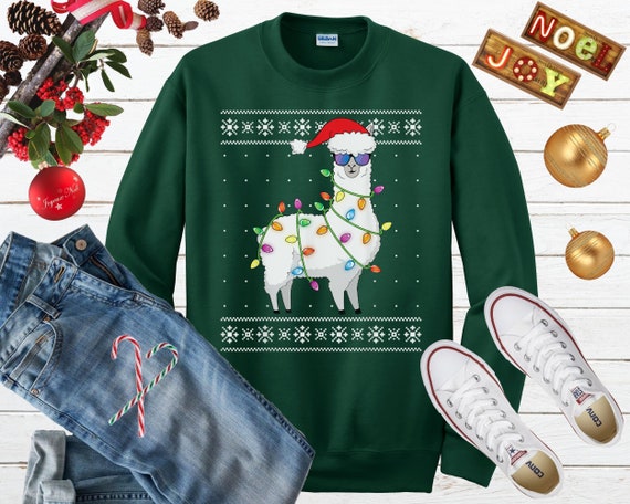 Ugly Christmas Sweater Alpaca Holiday 