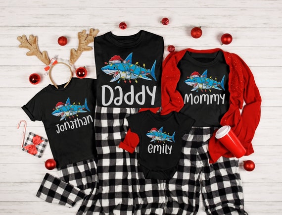 Santa shark pajamas hotsell