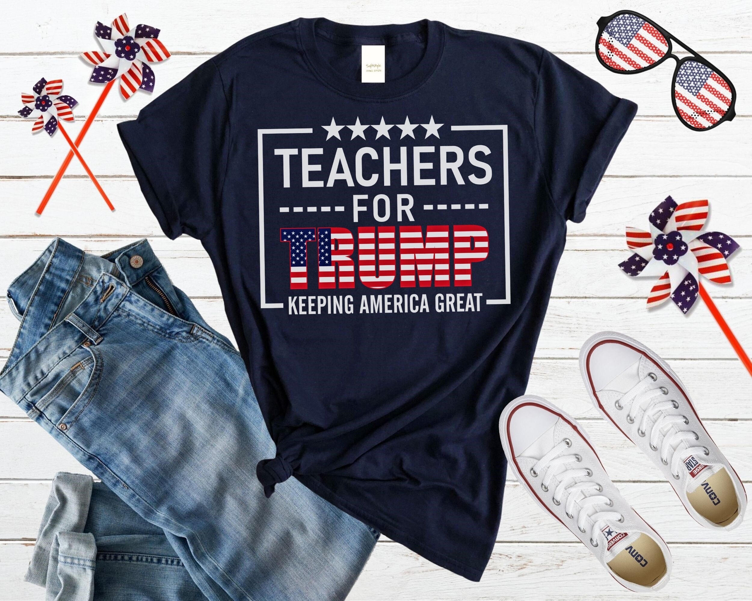 Teachers For Trump Shirt, Conservative Teacher Gift, Educator For Trump Shirt, Trump 2024 Election Tee, Keeping America Great, Pro Trump Tee