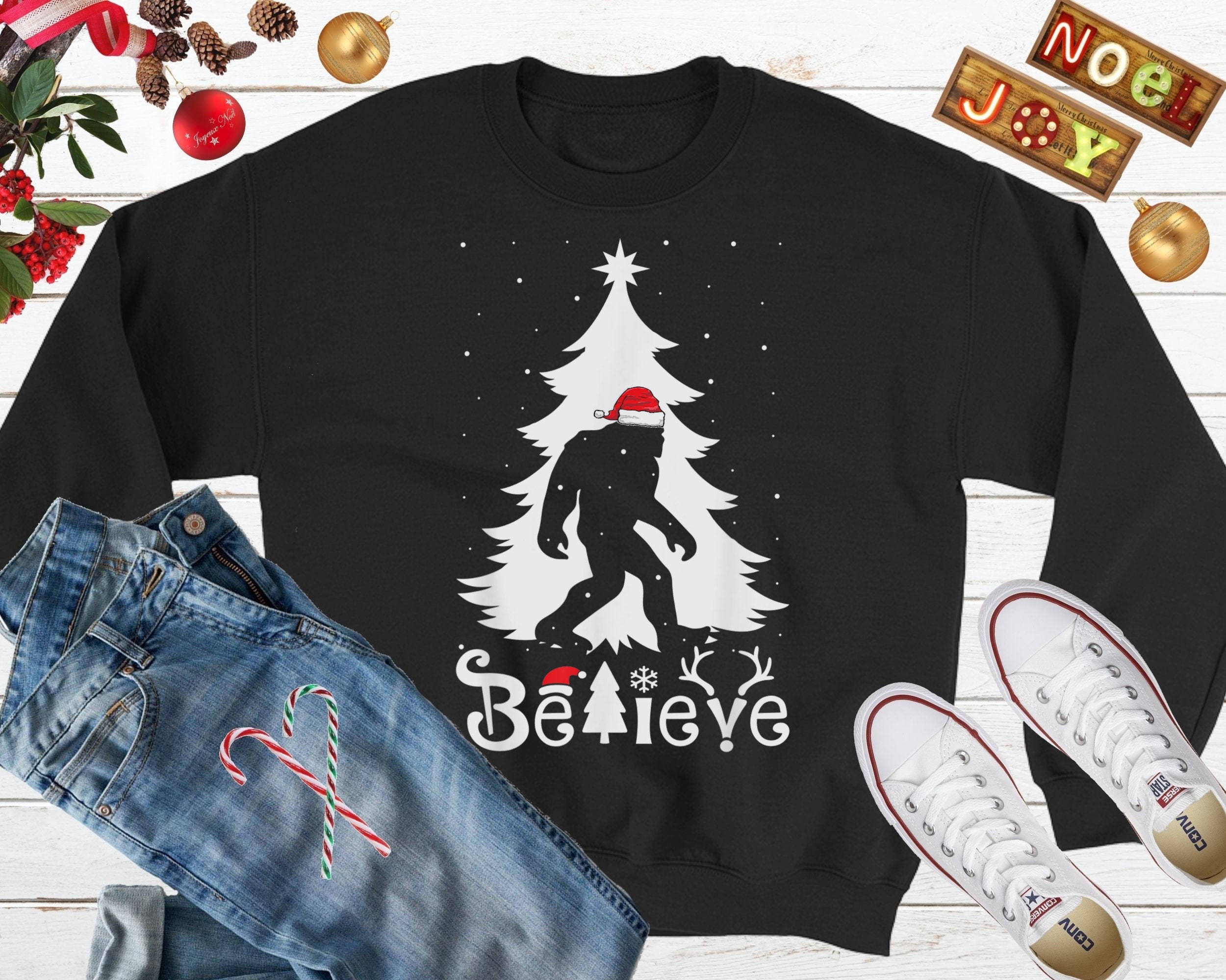 bigfoot christmas t shirt
