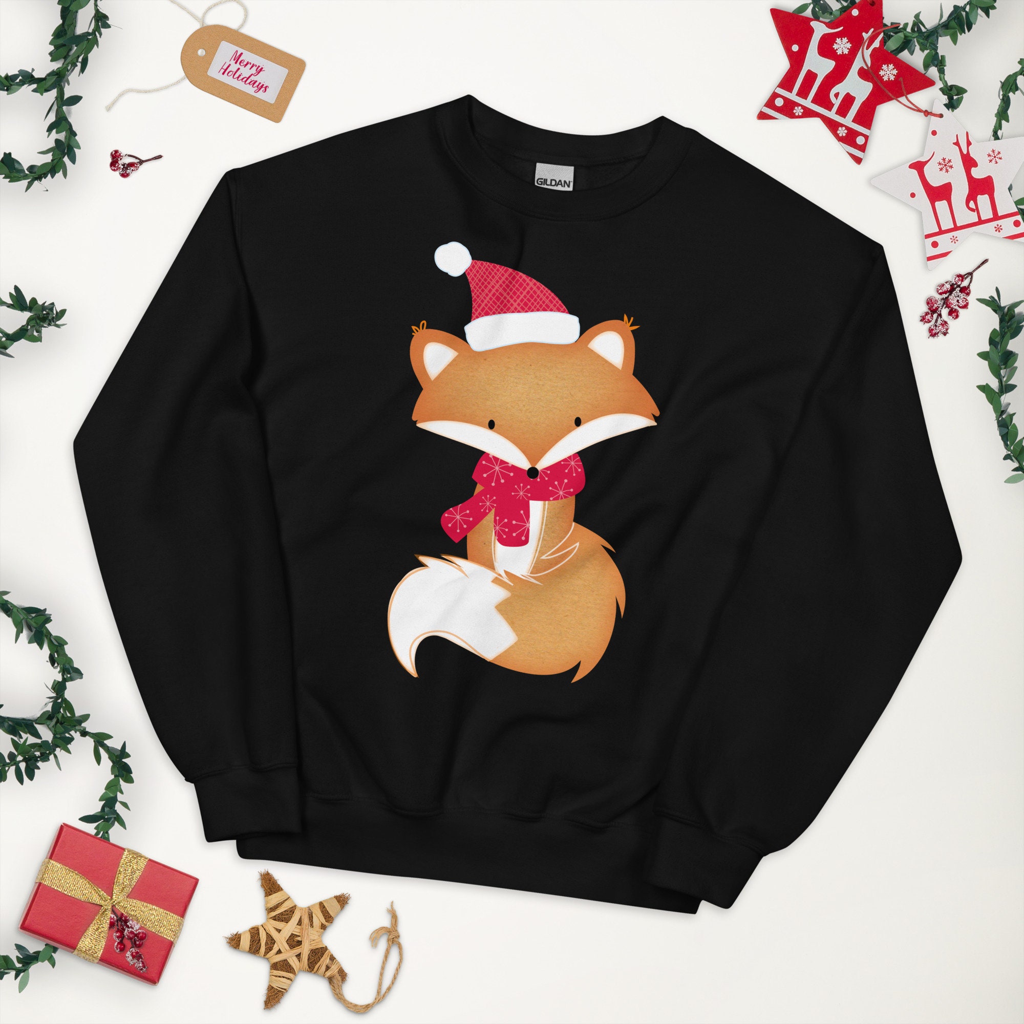 Fox christmas sweater sale