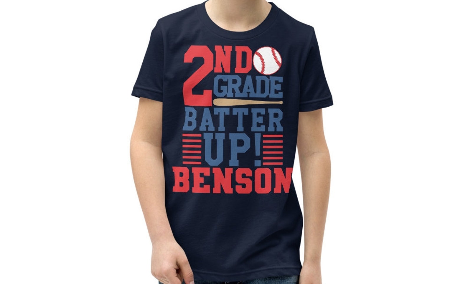Personalized Baseball Boys 2nd Grade Shirt 2nd Grade Batter Etsy