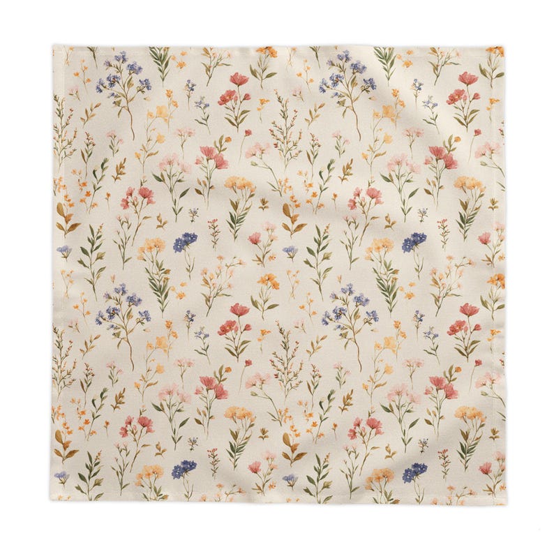 Wildflower Tablecloth Garden Tea Party Table Linens Floral Table Cover Spring Tablescape For Baby Shower Bridal Shower Birthday Host Gifts image 12