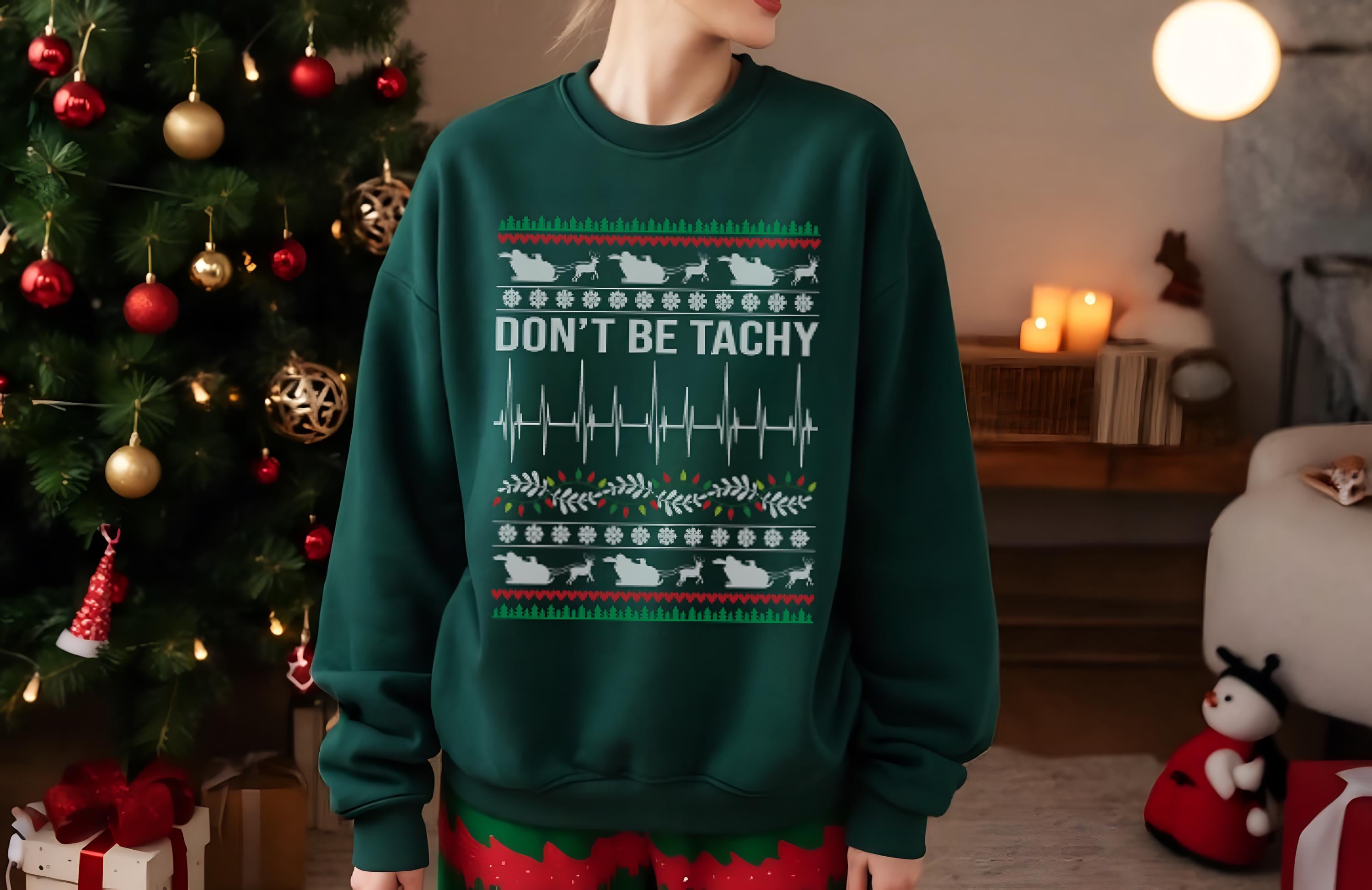 心臓病看護師のダサいクリスマスセーター、心臓病看護師のクリスマスプレゼント、面白い心臓病看護師のクリスマスTシャツ、心臓病看護師のホリデーセーター -  Etsy 日本, image size:3000x1945