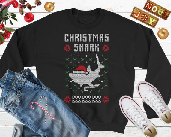 Shark Ugly Christmas Sweater Christmas Santa Shark Sweatshirt Shark Holiday  Hoodie Shark Xmas Pajamas Shark Lover Gift Shark Xmas Tank Top -  Canada