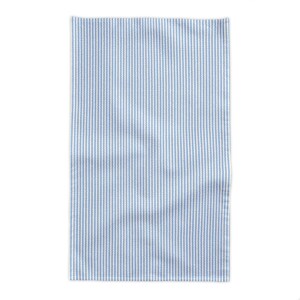 Light Blue and White Scalloped Stripe Tablecloth Beach Wedding Table Linens Nautical Tablescape For Baby Shower Bridal Shower Host Gifts image 12