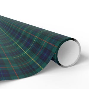 Navy & Green Tartan Plaid Wrapping Paper Keighly Tartan Gift Wrap Classic Plaid Holiday Wrap Vintage Preppy Old Money Luxury Equetrian Paper image 11