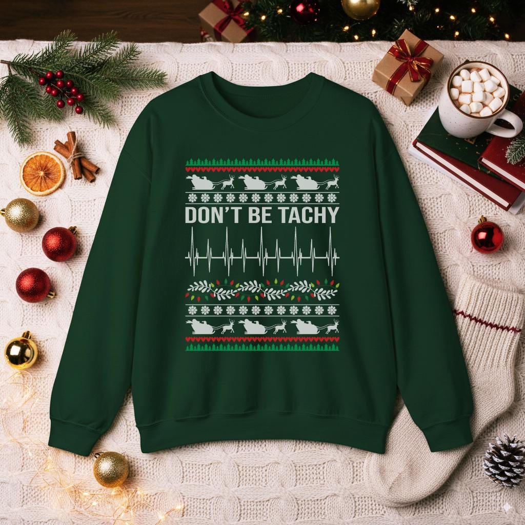 心臓病看護師のダサいクリスマスセーター、心臓病看護師のクリスマスプレゼント、面白い心臓病看護師のクリスマスTシャツ、心臓病看護師のホリデーセーター -  Etsy 日本, image size:1024x1024