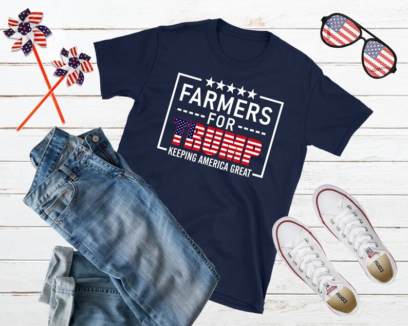 Farmers for Trump Shirt Conservative Farmer Gift American Etsy