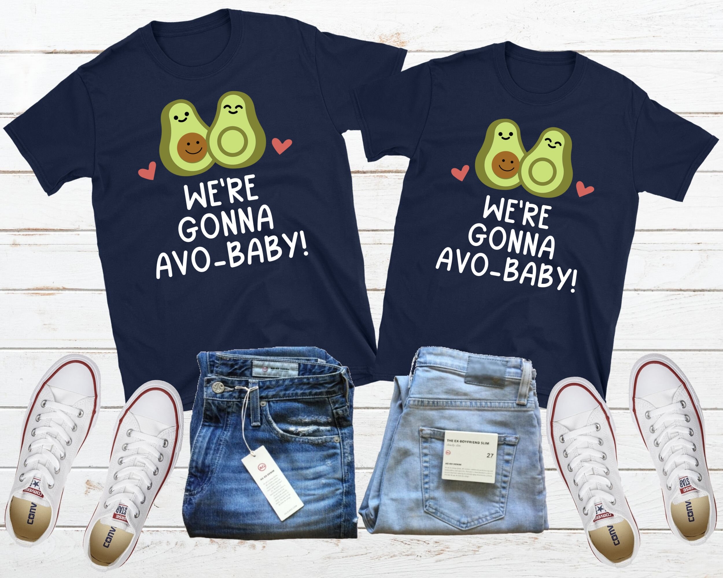 Avocado Couple Pregnancy Announcement 