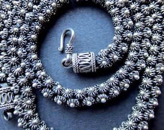 Vintage Silver Starflower Cluster Necklace